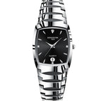 Silver belt black plate mens