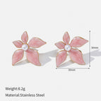 Pink Petal Earrings