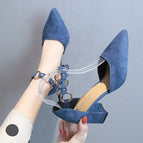 Blue thick heel / 34