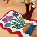 Flower Mirror Shaped / 40 X60cm Crystal Velvet