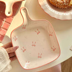 Pink Bow Handle Plate