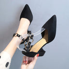 Black thick heel / 34