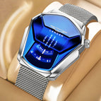 Silver Blue Mesh Belt