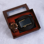 Three Set Brown Belt / Gift Box