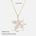 Beige Petal Necklace