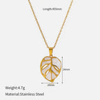 White Leaf Necklace