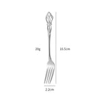 Silver center fork