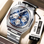 Silver Case Blue Face