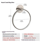 Towel Ring Round Silver
