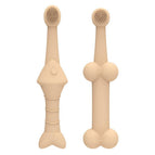 Beige / Fish shaped toothbrush set