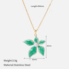 Green Petal Necklace