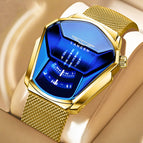 Golden Blue Mesh Belt